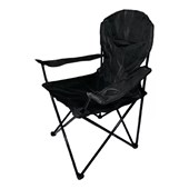 Cadeira Araguaia Confort Até 90kg Dobrável Preto C/Porta Copos 16907 Bel