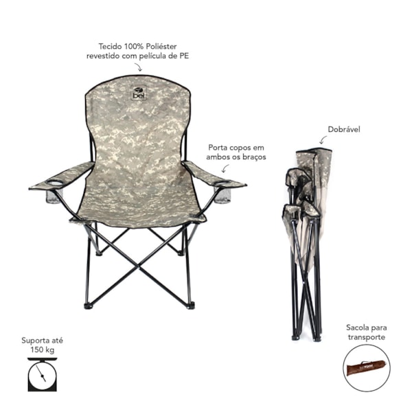 Cadeira Bel Araguaia Alumínio Comfort Max - 150 Kg 17000 Belfix-8559706e-6d61-4169-855e-bf8e9796a67b