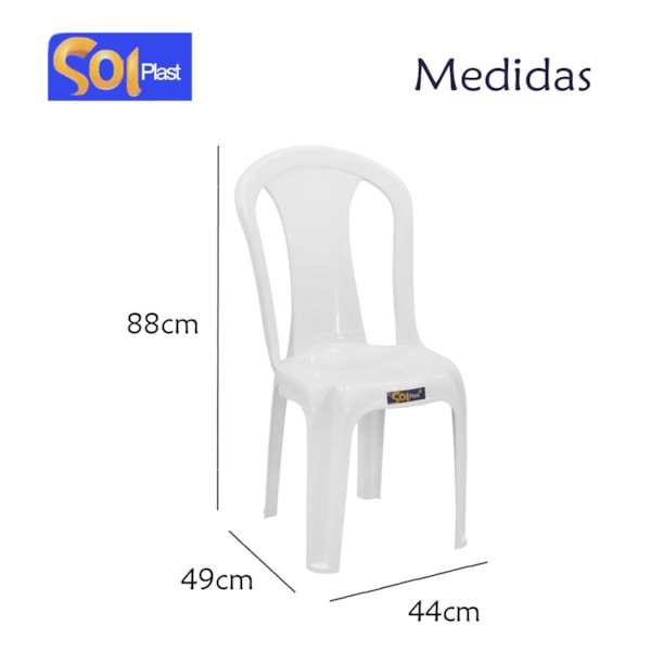 Cadeira Bistrô Pratagy 152kg em Polímero Branca SolPlast-834a8e40-8c6b-4442-98bc-3425677d4245