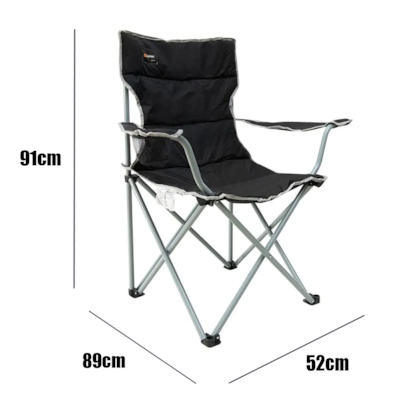 Cadeira Boni Estofada Dobrável Preto com Porta-Copos 290430 Nautika-e725049d-dd9b-4931-b304-68f41952d719