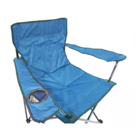 Cadeira de Camping Dobrável Poliester Azul IWCDC Importway