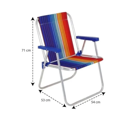 Cadeira de Praia Alta em Alumínio Estampada 24500 BELFIX-e018d67c-ce1c-497f-98b7-36ea38f3f2a0