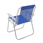Cadeira de Praia Alta em Alumínio Lazy Azul 023502 Bel