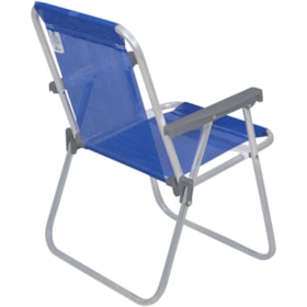 Cadeira de Praia Alta em Alumínio Lazy Azul 023502 Bel