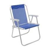 Cadeira de Praia Alta em Alumínio Lazy Azul 023502 Bel