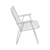 Cadeira de Praia Alta em Alumínio Lazy Branca 023501 Bel