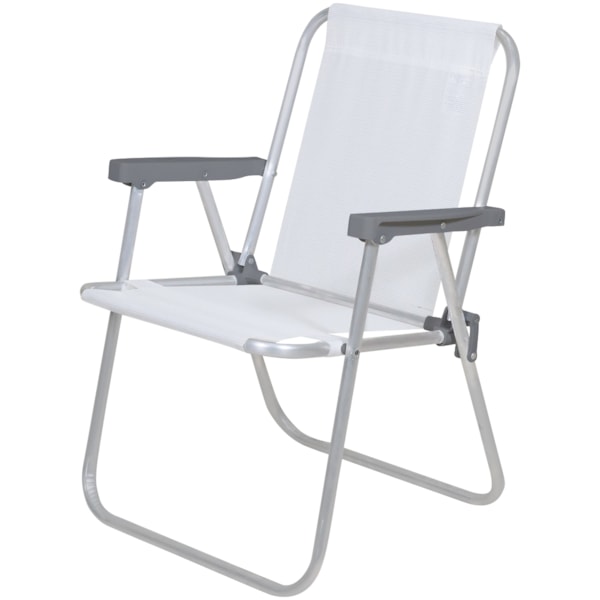 Cadeira de Praia Alta em Alumínio Lazy Branca 023501 Bel-2a6ec1e6-d970-49fd-94af-e206a63c3da9