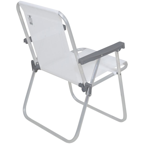 Cadeira de Praia Alta em Alumínio Lazy Branca 023501 Bel-d0f0e262-9d0a-4dcc-a735-c138c05492ae
