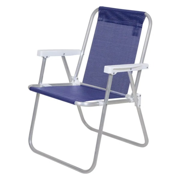 Cadeira de Praia Alta Lazy Aluminio Sannet Azul Marinho 23518 Bel-3253b998-ae64-41d7-853a-c0155cc84cd4