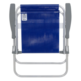 Cadeira de Praia Alta Lazy Aluminio Sannet Azul Marinho 23518 Bel
