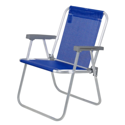 Cadeira de Praia Alta Lazy Aluminio Sannet Azul Marinho 23518 Bel-6943c3fc-43ef-4152-b2e5-4d278c565707