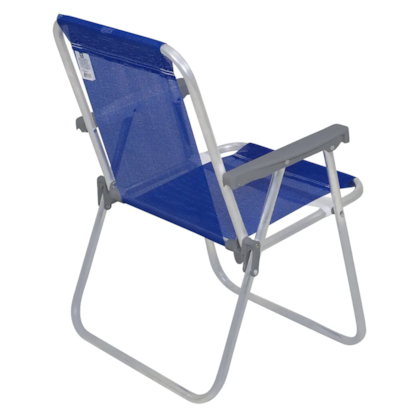 Cadeira de Praia Alta Lazy Aluminio Sannet Azul Marinho 23518 Bel-ea759db1-de32-482c-87cc-71827503f316