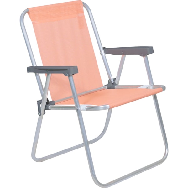 Cadeira de Praia Alta Lazy Alumínio Sannet Coral 23529 Bel-351c3ff3-2da2-4648-977b-0cdd4624a6bd