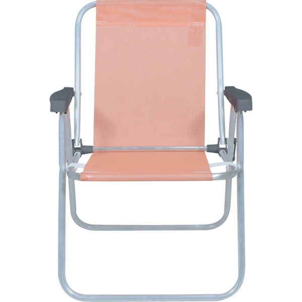 Cadeira de Praia Alta Lazy Alumínio Sannet Coral 23529 Bel-2817c248-3874-47ae-83f5-ef940f18840e