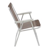 Cadeira de Praia Alta Lazy Aluminio Sannet Marrom 23512 Bel