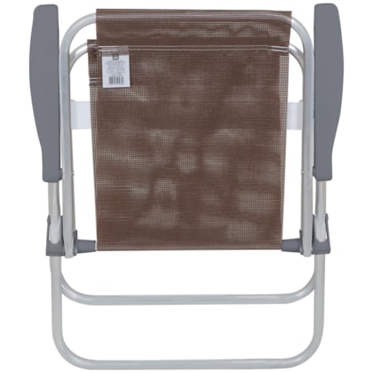 Cadeira de Praia Alta Lazy Alumínio Sannet Marrom 23512 Bel-dbeb94ed-da60-4e4b-be82-32635bfdbf64