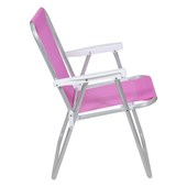 Cadeira de Praia Alta Lazy Aluminio Sannet Rosa 23512 Bel