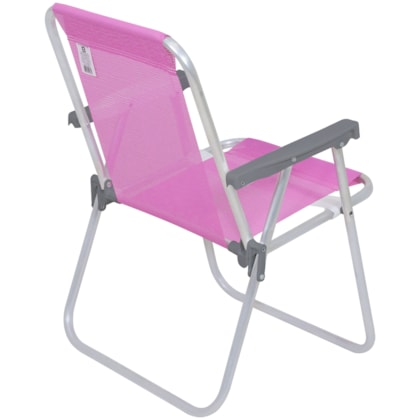 Cadeira de Praia Alta Lazy Alumínio Sannet Rosa 23512 Bel-76a2b8f8-42fb-462a-a251-2fad293daa3d