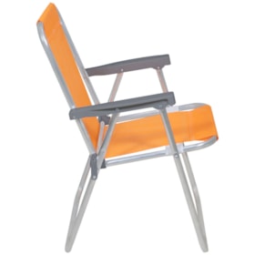 Cadeira de Praia Alta Lazy em Alumínio Laranja 23511 Bel