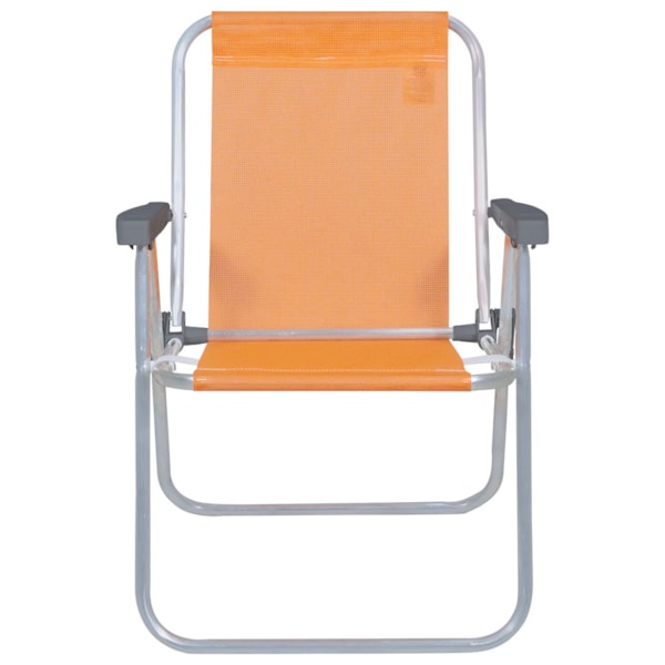 Cadeira de Praia Alta Lazy em Alumínio Laranja 23511 Bel-1fdfff4c-00c6-4bbc-80d5-57c2e195b757