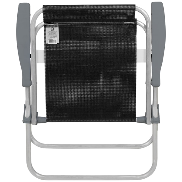 Cadeira de Praia Alta Lazy em Alumínio Sannet Preto 23507 Bel-a680b900-a668-4603-a3ba-2656ee740aaa