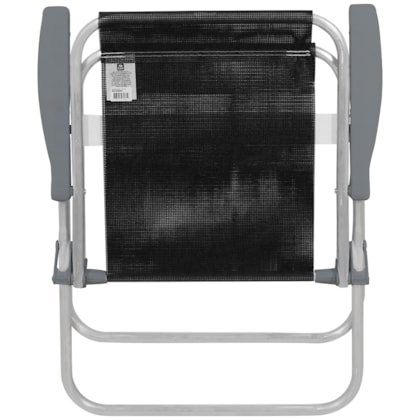 Cadeira de Praia Alta Lazy em Alumínio Sannet Preto 23507 Bel-a853cdf9-5390-4677-998f-a295eec40bc2