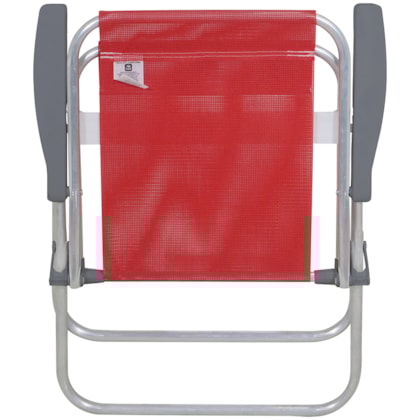 Cadeira de Praia Alta Lazy em Alumínio Vermelha 23504 Belfix-270a2119-d24f-477a-a785-88a8b04db54f
