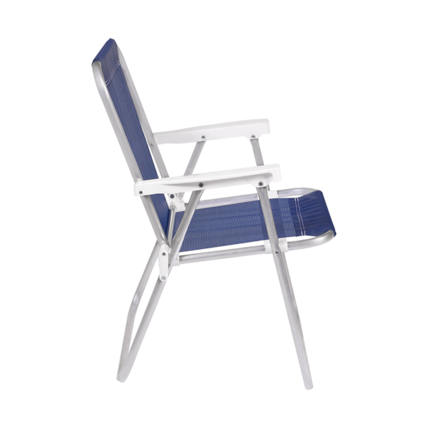 Cadeira de Praia Alta Lazy Mormaii em Alumínio Azul Marinho 023569 Bel Fix-9744be06-fa8a-4965-af94-cff67964d696