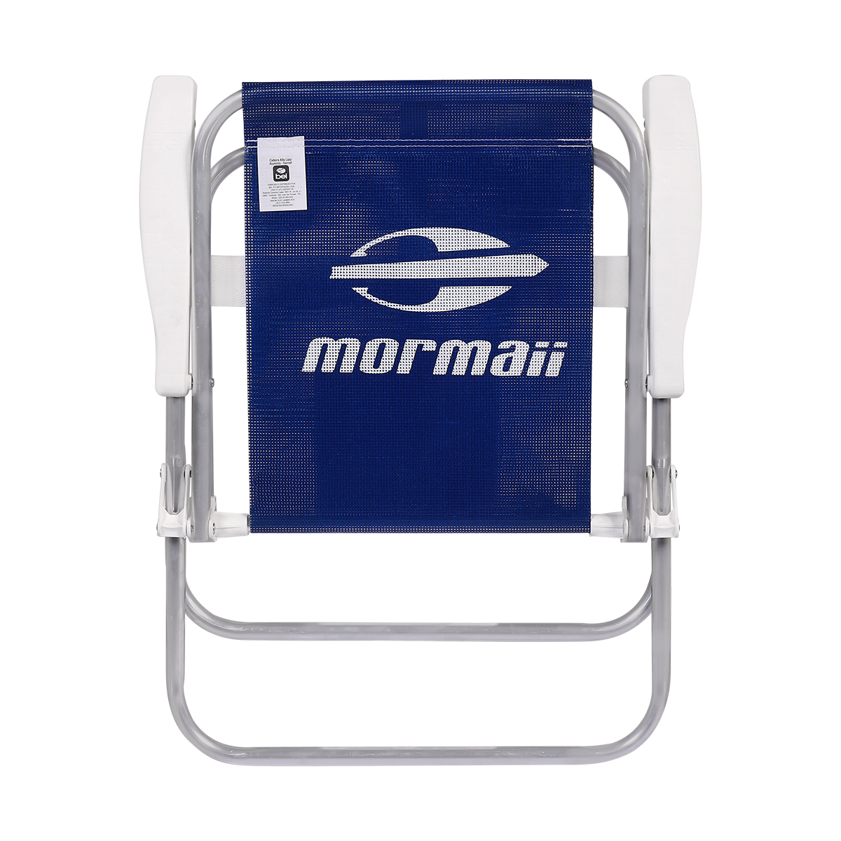 Cadeira de Praia Alta Lazy Mormaii em Alumínio Azul Marinho 023569
