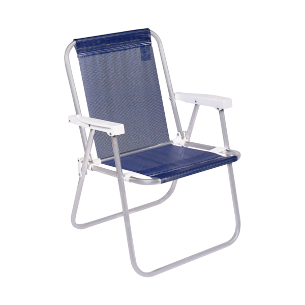 Cadeira de Praia Alta Lazy Mormaii em Alumínio Azul Marinho 023569 Bel Fix-ed41102b-e5fa-4e67-80ed-bf064c9ef8c8