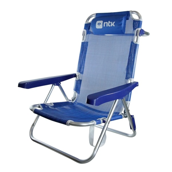 Cadeira de Praia Azul Dobrável Com Encosto de Cabeça 290202 Nautika-9079b210-70e7-4f95-947d-df1ec1242791