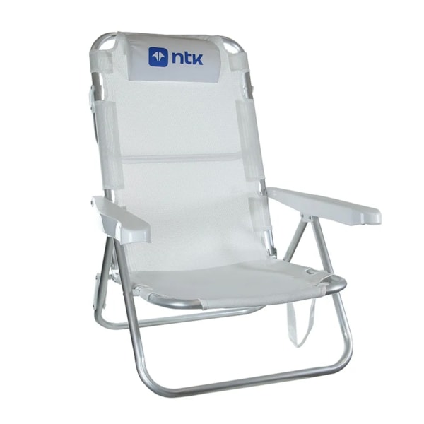 Cadeira de Praia Branca Dobrável Com Encosto de Cabeça 290202 Nautika-28869706-76c7-4efd-b5f8-6f9a3d60008a