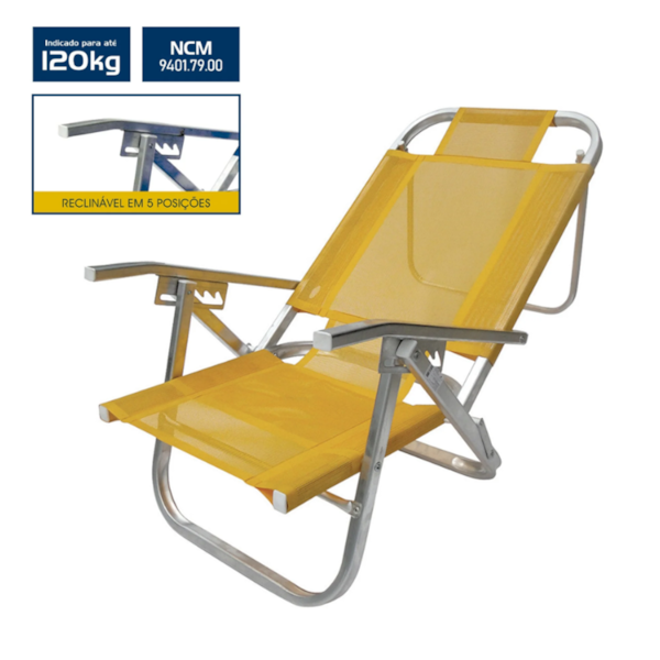 Cadeira de Praia Copacabana Amarela CAD0401 Botafogo-e3494577-cd68-4d04-9661-0fddfcdb38a1