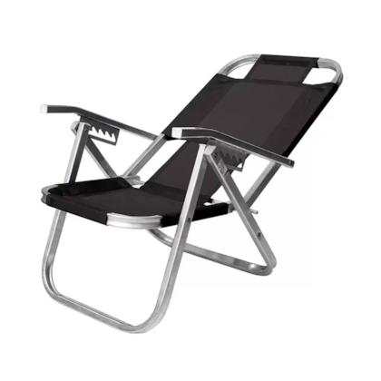 Cadeira de Praia Copacabana Reclinável Preta CADO365 Botafogo-38884a03-a78d-4b0f-973f-4a62b25527b2