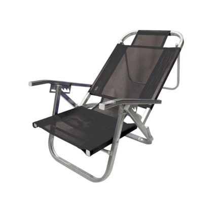 Cadeira de Praia Copacabana Reclinável Preta CADO365 Botafogo-4d041d05-ef8c-41e5-9b42-3f66d6e8b403