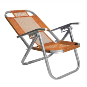 Cadeira de Praia Reclinável Alta Ipanema Laranja CAD0396 Botafogo
