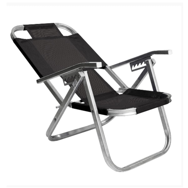 Cadeira de Praia Reclinável Alta Ipanema Preta CAD0690 Botafogo-ec2c89dd-296e-45c3-997d-511442ad4fb8