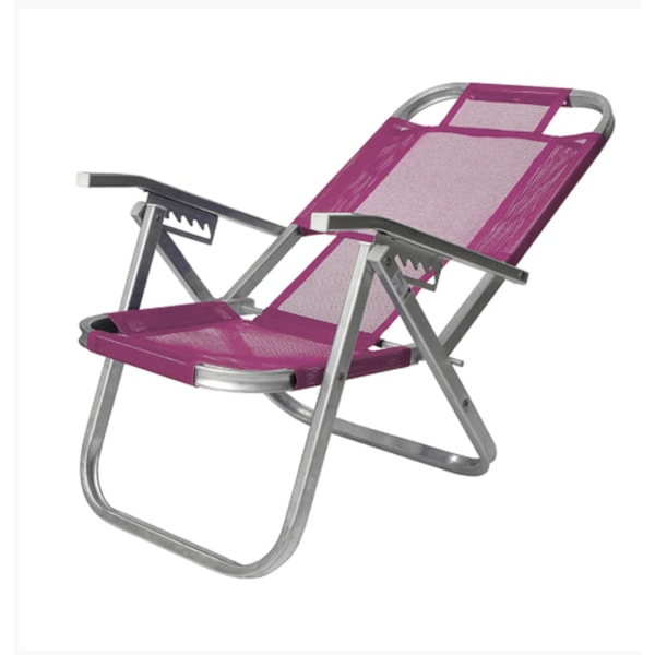 Cadeira de Praia Reclinável Alta Ipanema Rosa CAD0684 Botafogo-f9bbd805-979e-463d-a7be-8a372562137e