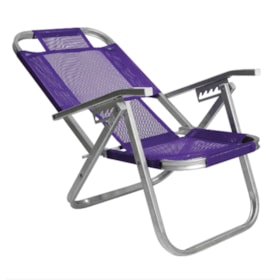 Cadeira de Praia Reclinável Alta Ipanema Roxa CAD0394 Botafogo