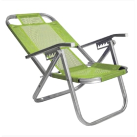Cadeira de Praia Reclinável Alta Ipanema Verde CAD0395 Botafogo
