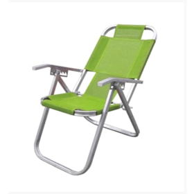 Cadeira de Praia Reclinável Extra Alta Ipanema Verde CAD0667 Botafogo