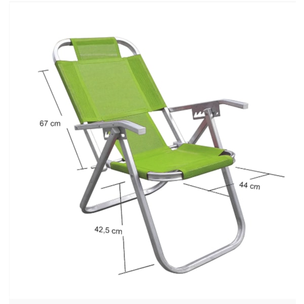 Cadeira de Praia Reclinável Extra Alta Ipanema Verde CAD0667 Botafogo-80e8bfa4-9cc5-48e2-888f-7ad3ce8415fa