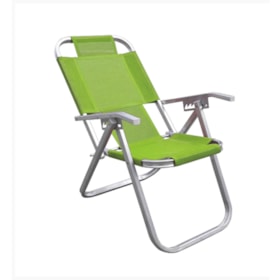 Cadeira de Praia Reclinável Extra Alta Ipanema Verde CAD0667 Botafogo
