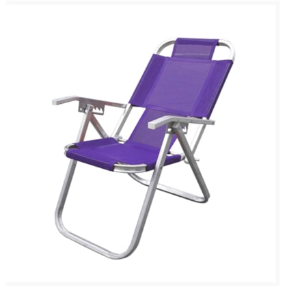 Cadeira de Praia Reclinável Ipanema Extra Alta Roxa CAD0668 Botafogo-7c0ef117-d27c-4eaa-8488-c71f06e3103a
