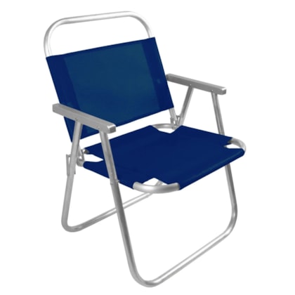 Cadeira de Praia Varanda Dobrável em Alumínio Azul Royal CAD0410 Botafogo-98f111e2-3131-4078-9b06-c7704e78166d