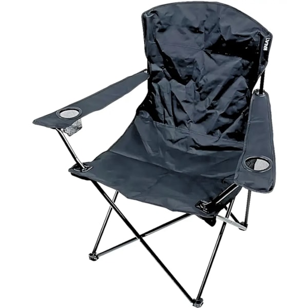 Cadeira Dobrável Preta c/ Apoio de Braço e Porta Copos 327971 Kala-f5430694-9cb0-459e-98b4-b6ef90b545ae