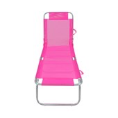 Cadeira Espreguiçadeira Articulada 4 Pos. em  Alumínio Rosa 414710 Bel 