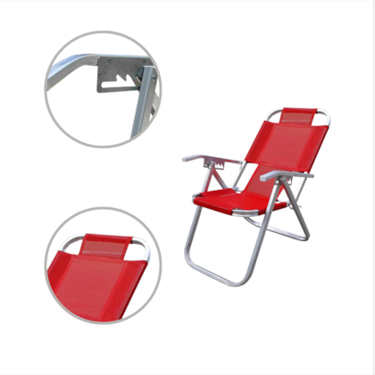 Cadeira Ipanema Recli. Extra ALta Vermelha CAD0670 Botafogo-2879ed8b-b2ac-49d0-83a7-78ae8dc0f816