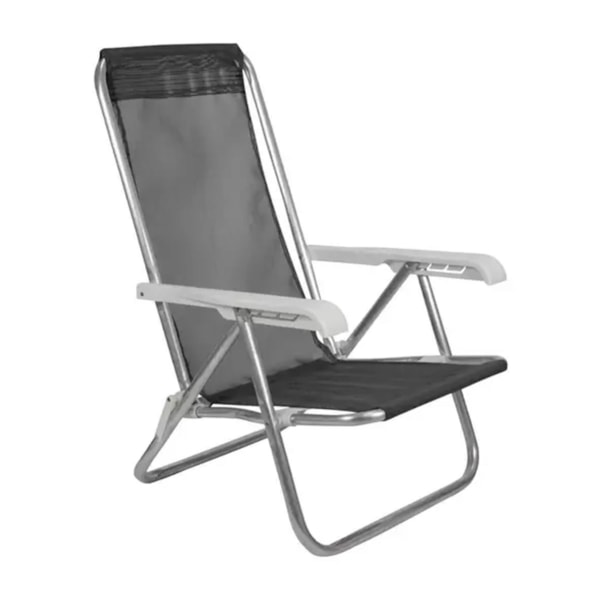 Cadeira Reclinável Alumínio 4 Pos. Lazy Preto 23067 Mormaii-3e5c2e51-c5e2-4771-a185-3c8935f6b28f