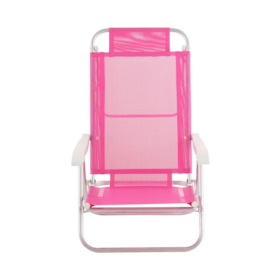 Cadeira Reclinável Sunny Alumínio 6 Posições Rosa 063010 Belfix